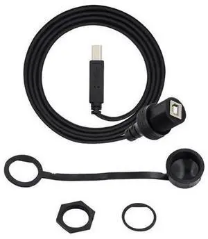 1M USB2.0 BType Male to Female PanelMount Extension Cable, 480Mbps Waterproof Dustproof USB Cord, Data & Power Transfer for Car Dashboard Industrial Cabinet Fixed Installation 1M USB2.0 BType Male to Female PanelMount Extension Cable, 480Mbps Waterproof Dustproof USB Cord, Data & Power Transfer for Car Dashboard Industrial Cabinet Fixed Installation
