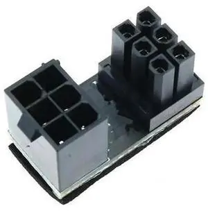 2Pcs 180Degree Angled 6Pin 8Pin Male to Female Power Adapter Connector, RightAngle Port Plug Socket for Desktop PC Graphics Card Power Cable Wiring 2Pcs 180Degree Angled 6Pin 8Pin Male to Female Power Adapter Connector, RightAngle Port Plug Socket for Desktop PC Graphics Card Power Cable Wiring