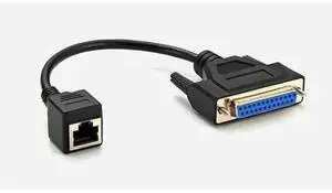 30CM RJ45 to DB25 Female Serial Console Adapter Cable, RJ45 Ethernet Port to DB25F Serial Extension Cord for Network Device Console Debug Configuration 30CM RJ45 to DB25 Female Serial Console Adapter Cable, RJ45 Ethernet Port to DB25F Serial Extension Cord for Network Device Console Debug Configuration