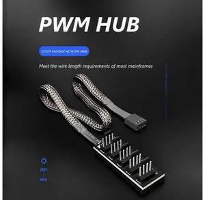 1 to 5 4Pin PWM Fan Hub Extension Cable, 4Pin PWM CPU Case Cooling Fan Power Splitter Adapter Cable for PC Chassis, Motherboard PWM Port MultiFan Synchronous Speed Control 1 to 5 4Pin PWM Fan Hub Extension Cable, 4Pin PWM CPU Case Cooling Fan Power Splitter Adapter Cable for PC Chassis, Motherboard PWM Port MultiFan Synchronous Speed Control
