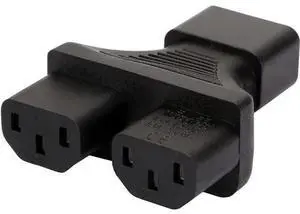 IEC320 C14 to Dual C13 Power Converter Adapter, Universal IEC Socket Power Adaptor for Computer, TV, PDU, UPS, Splitter Power Cord Connector IEC320 C14 to Dual C13 Power Converter Adapter, Universal IEC Socket Power Adaptor for Computer, TV, PDU, UPS, Splitter Power Cord Connector