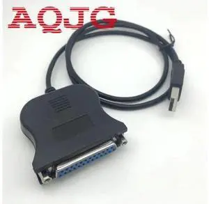 Black BiDirectional USB to 25Pin DB25 Parallel Printer Adapter Cable AQJG, USBA to DB25 Female Parallel Interface Communication Cord for Legacy Parallel Port Printer Devices Black BiDirectional USB to 25Pin DB25 Parallel Printer Adapter Cable AQJG, USBA to DB25 Female Parallel Interface Communication Cord for Legacy Parallel Port Printer Devices