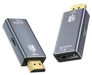 HDMI to DisplayPort Adapter 4K@60Hz UniDirectional Video Converter, Aluminum Housing Plug & Play Adapter, Convert HDMI Source from PC PS5 Xbox to DisplayPort Monitor Projector Display Device HDMI to DisplayPort Adapter 4K@60Hz UniDirectional Video Converter, Aluminum Housing Plug & Play Adapter, Convert HDMI Source from PC PS5 Xbox to DisplayPort Monitor Projector Display Device