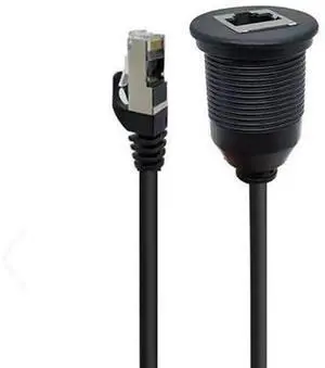 CAT5E Waterproof Ethernet Cable, IP67 RJ45 Male to Female PanelMount Extension Cord, WaterProof RJ45 Extender Connector for Outdoor Network Device Signal Transmission CAT5E Waterproof Ethernet Cable, IP67 RJ45 Male to Female PanelMount Extension Cord, WaterProof RJ45 Extender Connector for Outdoor Network Device Signal Transmission
