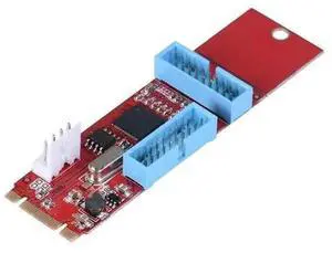 2Port 1920Pin USB3.0 Female to NGFF M.2 B+M Key Male Adapter Converter Card, M.2 B+M to USB3.0 Expansion Card with 4Pin Power Connector, No Driver Required for Desktop PC Hardware Upgrade 2Port 1920Pin USB3.0 Female to NGFF M.2 B+M Key Male Adapter Converter Card, M.2 B+M to USB3.0 Expansion Card with 4Pin Power Connector, No Driver Required for Desktop PC Hardware Upgrade