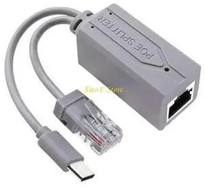 Compact USBC PoE Splitter, 48V to 5V 2.4A PoE Power Separator Compliant with IEEE802.3af Standard, PoE to USBC Output for NonPoE Devices Seamless Network Integration Compact USBC PoE Splitter, 48V to 5V 2.4A PoE Power Separator Compliant with IEEE802.3af Standard, PoE to USBC Output for NonPoE Devices Seamless Network Integration