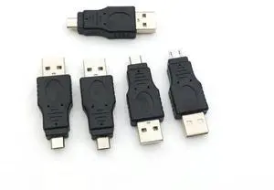 OIAGLH 5Pack USB 2.0 A Male to Micro USB 5Pin Male Plug Adapter Connector, Convert Standard USBA Male to Micro USB Male for Data Sync and Charging Connection OIAGLH 5Pack USB 2.0 A Male to Micro USB 5Pin Male Plug Adapter Connector, Convert Standard USBA Male to Micro USB Male for Data Sync and Charging Connection