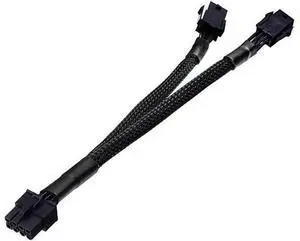 Dual 6Pin Female to 8Pin Male GPU Power Adapter Cable, Braided Sleeved 9 Inches, PCIe Graphics Card Auxiliary Power Conversion Cable for Desktop PC Gaming Build Dual 6Pin Female to 8Pin Male GPU Power Adapter Cable, Braided Sleeved 9 Inches, PCIe Graphics Card Auxiliary Power Conversion Cable for Desktop PC Gaming Build