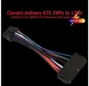 15cm ATX 24Pin Female to 12Pin Male Motherboard Power Converter Cable, PSU Adapter Cord for Q87H3AM Mainboard, Lets Standard ATX Power Supply Replace OEM Proprietary Power Unit 15cm ATX 24Pin Female to 12Pin Male Motherboard Power Converter Cable, PSU Adapter Cord for Q87H3AM Mainboard, Lets Standard ATX Power Supply Replace OEM Proprietary Power Unit
