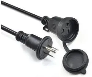 Outdoor Short Power Extension Cord 1ft/30cm, 16AWG 13A 3Prong Male to Female Cable with Weatherproof Waterproof Rubber Cover, Exterior Outside Socket Protector for Garden Patio Equipment Outdoor Short Power Extension Cord 1ft/30cm, 16AWG 13A 3Prong Male to Female Cable with Weatherproof Waterproof Rubber Cover, Exterior Outside Socket Protector for Garden Patio Equipment