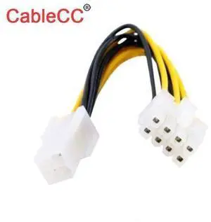 CableCC 10cm 4Pin to 8Pin EPS12V ATX Motherboard Power Adapter Cable, CPU 4pin PSU to 8pin Mainboard Converter Wire for Desktop PC Hardware Upgrade CableCC 10cm 4Pin to 8Pin EPS12V ATX Motherboard Power Adapter Cable, CPU 4pin PSU to 8pin Mainboard Converter Wire for Desktop PC Hardware Upgrade