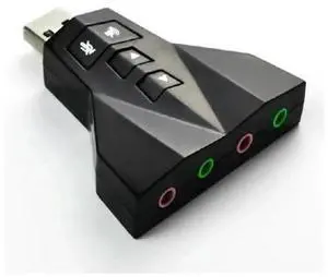 USB 2.0 Virtual 7.1 Channel External Double Sound Card Adapter, Dual Microphone & Dual Headset 7.1Ch 3D Surround Audio Converter, Replacement for Damaged OnBoard PC Laptop Audio Jack USB 2.0 Virtual 7.1 Channel External Double Sound Card Adapter, Dual Microphone & Dual Headset 7.1Ch 3D Surround Audio Converter, Replacement for Damaged OnBoard PC Laptop Audio Jack