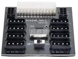 24Pin ATX Server PSU Power Breakout Board, Convert 24Pin to 8×4Pin IDE +2×6Pin Power Output, MultiPort Power Distribution Board for CHIA ETH BTC Cryptocurrency Mining Rig Miner System 24Pin ATX Server PSU Power Breakout Board, Convert 24Pin to 8×4Pin IDE +2×6Pin Power Output, MultiPort Power Distribution Board for CHIA ETH BTC Cryptocurrency Mining Rig Miner System