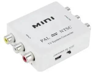 Mini Portable BiDirectional PALNTSC Video System Converter, DualWay PAL to NTSC / NTSC to PAL TV Format Adapter, Composite RCA Connection for TV Display Signal Conversion Mini Portable BiDirectional PALNTSC Video System Converter, DualWay PAL to NTSC / NTSC to PAL TV Format Adapter, Composite RCA Connection for TV Display Signal Conversion