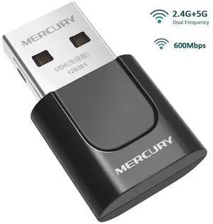 MERCURY 650M 11AC DualBand USB WiFi Adapter Mini Wireless Network Card, 2.4GHz & 5GHz 802.11AC WiFi Receiver for Windows XP/7/8/10 32Bit & 64Bit Desktop Laptop MERCURY 650M 11AC DualBand USB WiFi Adapter Mini Wireless Network Card, 2.4GHz & 5GHz 802.11AC WiFi Receiver for Windows XP/7/8/10 32Bit & 64Bit Desktop Laptop