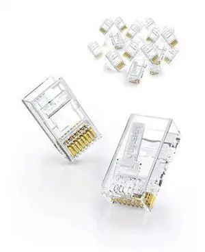 UGREEN 50Pack PassThrough RJ45 Connectors, Cat5e Cat6 8P8C UTP Crystal LAN Plugs, GoldPlated Ethernet Crimp Network Plugs for Custom DIY Home Office Surveillance Network Cables UGREEN 50Pack PassThrough RJ45 Connectors, Cat5e Cat6 8P8C UTP Crystal LAN Plugs, GoldPlated Ethernet Crimp Network Plugs for Custom DIY Home Office Surveillance Network Cables