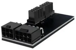 2Pack 8+8 PCIE GPU Power Steering Joint Adapter, 90 Degree Graphics Card Power Turn Connector for NCard ACard, Optimize Cable Routing for ITX Compact Computer Chassis 2Pack 8+8 PCIE GPU Power Steering Joint Adapter, 90 Degree Graphics Card Power Turn Connector for NCard ACard, Optimize Cable Routing for ITX Compact Computer Chassis