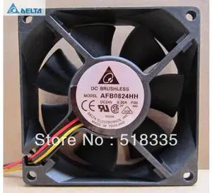 8025 Axial Cooling Fan Replacement for Delta AFB0824HH, DC 24V 0.30A 80×80×25mm 8CM Fan for Converter, IPC, Industrial Power Supply, Cabinet Equipment Heat Dissipation 8025 Axial Cooling Fan Replacement for Delta AFB0824HH, DC 24V 0.30A 80×80×25mm 8CM Fan for Converter, IPC, Industrial Power Supply, Cabinet Equipment Heat Dissipation