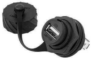 USB 2.0 Female PanelMount Adapter, DirectInstall Waterproof USBA Female Socket Connector, Dustproof WaterResistant USB Port for Cabinet, Enclosure, Industrial Equipment Panel Installation USB 2.0 Female PanelMount Adapter, DirectInstall Waterproof USBA Female Socket Connector, Dustproof WaterResistant USB Port for Cabinet, Enclosure, Industrial Equipment Panel Installation