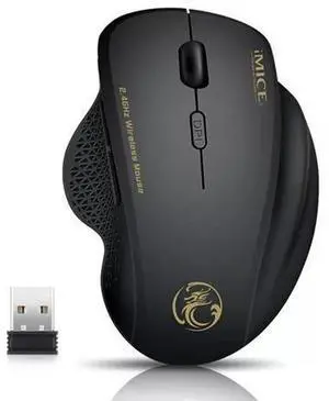 2.4GHz Wireless Optical Gaming Mouse, 6 Programmable Buttons with USB Receiver, Ergonomic Wireless PC Mouse, Portable Cordless Mice for Laptop Desktop PC Home Office and Casual Gaming Use 2.4GHz Wireless Optical Gaming Mouse, 6 Programmable Buttons with USB Receiver, Ergonomic Wireless PC Mouse, Portable Cordless Mice for Laptop Desktop PC Home Office and Casual Gaming Use