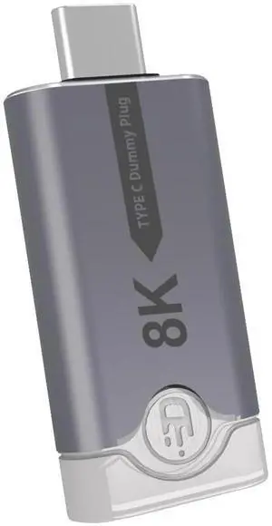 USB-C Headless Display Emulator, 8K@60Hz Type-C Virtual Monitor Dummy Plug, GPU Graphics Card Video Simulator Adapter for Remote Desktop Server Mining Gaming Laptop PC, Plug and Play Driver Free USB-C Headless Display Emulator, 8K@60Hz Type-C Virtual Monitor Dummy Plug, GPU Graphics Card Video Simulator Adapter for Remote Desktop Server Mining Gaming Laptop PC, Plug and Play Driver Free