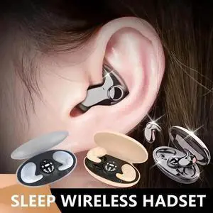 MD538 Open-Ear Wireless Bone Conduction Sleep Headphones, Ultra Long Playback Battery, Dual Bilateral Stereo Sound Invisible Bluetooth Earbuds for Side Sleepers with LED Digital Charging Case MD538 Open-Ear Wireless Bone Conduction Sleep Headphones, Ultra Long Playback Battery, Dual Bilateral Stereo Sound Invisible Bluetooth Earbuds for Side Sleepers with LED Digital Charging Case