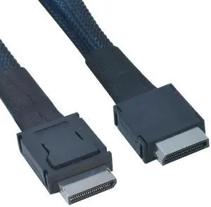 PCIe 4.0 Oculink Extension Cable SFF-8611 4i Male to Male 100CM High Speed Transfer Cord for eGPU External Graphics Card, OneXGPU, Mini PC and High-Speed SSD Connection PCIe 4.0 Oculink Extension Cable SFF-8611 4i Male to Male 100CM High Speed Transfer Cord for eGPU External Graphics Card, OneXGPU, Mini PC and High-Speed SSD Connection
