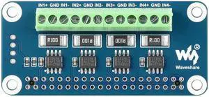 4-Channel Current Voltage Power Monitor HAT for Raspberry Pi, I2C/SMBus Communication Interface, Multi-Channel Power Consumption Detection Expansion Board 4-Channel Current Voltage Power Monitor HAT for Raspberry Pi, I2C/SMBus Communication Interface, Multi-Channel Power Consumption Detection Expansion Board
