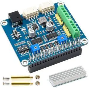 HRB8825 Dual Stepper Motor Driver HAT for Raspberry Pi & Jetson Nano, Supports Max 1/32 Microstepping, 2.5A Per Channel Current Output, Ideal for 3D Printers, CNC Engraving Machines and Robotic Arms HRB8825 Dual Stepper Motor Driver HAT for Raspberry Pi & Jetson Nano, Supports Max 1/32 Microstepping, 2.5A Per Channel Current Output, Ideal for 3D Printers, CNC Engraving Machines and Robotic Arms