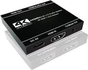 Torpedo Nova HDMI 2.0 1x2 Splitter with Built-in Scaler, 4K@60Hz 18Gbps HDCP 2.2 Bypass, HDR10 Dolby Vision Dolby Atmos Support, Independent Resolution Downscale for Dual Different Displays Torpedo Nova HDMI 2.0 1x2 Splitter with Built-in Scaler, 4K@60Hz 18Gbps HDCP 2.2 Bypass, HDR10 Dolby Vision Dolby Atmos Support, Independent Resolution Downscale for Dual Different Displays