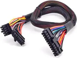 14+10Pin to 20+4Pin ATX 24Pin Motherboard Flat Modular PSU Power Cable, Braided Sleeved 18AWG Mainboard Power Cord Exclusively for Corsair HXi Series HX750i HX850i HX1000i HX1200i Power Supplies 14+10Pin to 20+4Pin ATX 24Pin Motherboard Flat Modular PSU Power Cable, Braided Sleeved 18AWG Mainboard Power Cord Exclusively for Corsair HXi Series HX750i HX850i HX1000i HX1200i Power Supplies