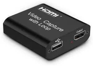 4K HDMI Video Capture Card with HDMI Loop Out Port, 1080P Full HD Game Recording Capture Device for PC Game Live Streaming, Online Broadcasting, Video Conference and Teaching Recording 4K HDMI Video Capture Card with HDMI Loop Out Port, 1080P Full HD Game Recording Capture Device for PC Game Live Streaming, Online Broadcasting, Video Conference and Teaching Recording