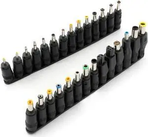 28Pcs Universal DC Power Adapter Tip Connectors Kit, 5.5x2.1mm Female Jack Multi Size Replacement DC Plug Tips for Laptop Router CCTV Camera LED Strip Power Supply 28Pcs Universal DC Power Adapter Tip Connectors Kit, 5.5x2.1mm Female Jack Multi Size Replacement DC Plug Tips for Laptop Router CCTV Camera LED Strip Power Supply