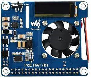 PoE HAT (B) Power Over Ethernet Expansion Board for Raspberry Pi 3B+ 4B, Compliant with 802.3af Standard PoE Power Supply Module Requires PoE Switch Injector PoE HAT (B) Power Over Ethernet Expansion Board for Raspberry Pi 3B+ 4B, Compliant with 802.3af Standard PoE Power Supply Module Requires PoE Switch Injector