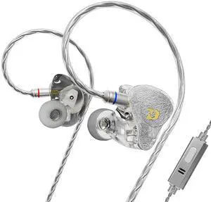 ND001 4BA+1DD Hybrid In Ear Monitor IEM Earphones, HiFi Stereo Wired Earbuds with Powerful Deep Bass, Detachable Tangle-Free Cable & Built-in Microphone for Music Gaming Calls ND001 4BA+1DD Hybrid In Ear Monitor IEM Earphones, HiFi Stereo Wired Earbuds with Powerful Deep Bass, Detachable Tangle-Free Cable & Built-in Microphone for Music Gaming Calls