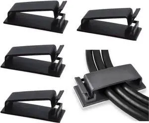50 Pack Self Adhesive Cable Management Clips, Multipurpose Adhesive Wire Cord Organizer Holders, Neat Cable Routing for TV, PC, Ethernet Network Cables Under Desk, Home Office and Indoor Outdoor Use 50 Pack Self Adhesive Cable Management Clips, Multipurpose Adhesive Wire Cord Organizer Holders, Neat Cable Routing for TV, PC, Ethernet Network Cables Under Desk, Home Office and Indoor Outdoor Use