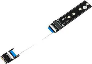 M.2 NGFF Key M to Key A+E Extension Adapter Card with High Speed FPC Flexible Cable, Compatible with 2230 2242 2260 2280 Size M.2 SSD for Laptop Internal Storage Expansion and Interface Conversion M.2 NGFF Key M to Key A+E Extension Adapter Card with High Speed FPC Flexible Cable, Compatible with 2230 2242 2260 2280 Size M.2 SSD for Laptop Internal Storage Expansion and Interface Conversion