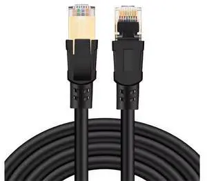 Torpedo Nova SFTP Shielded Cat8 Round Ethernet Cable 5M, 40Gbps 2000MHz Pure Copper LAN Patch Cord with Molded RJ45 Plug for Gaming PC, Server, Data Center & 8K Video Transmission Torpedo Nova SFTP Shielded Cat8 Round Ethernet Cable 5M, 40Gbps 2000MHz Pure Copper LAN Patch Cord with Molded RJ45 Plug for Gaming PC, Server, Data Center & 8K Video Transmission