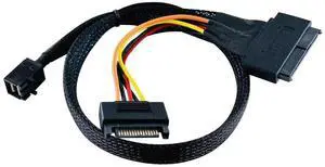 80CM SFF-8643 Mini SAS HD to SFF-8639 U.2 NVMe SSD Cable with 15Pin SATA Power Supply PCIe 3.0 4.0 X4 High Speed Internal Server Storage Cord for RAID HBA Controller NAS Workstation Hard Drive Expansi 80CM SFF-8643 Mini SAS HD to SFF-8639 U.2 NVMe SSD Cable with 15Pin SATA Power Supply PCIe 3.0 4.0 X4 High Speed Internal Server Storage Cord for RAID HBA Controller NAS Workstation Hard Drive Expansi