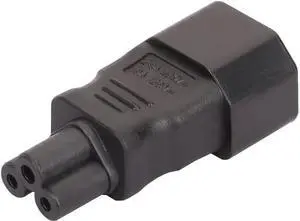 C14 Male to C5 Female IEC Power Converter Adapter Universal IEC Socket Plug Conversion Connector for Desktop Computer, Monitor, TV, PDU, UPS, Server Power Cord Connection Replacement Accessory C14 Male to C5 Female IEC Power Converter Adapter Universal IEC Socket Plug Conversion Connector for Desktop Computer, Monitor, TV, PDU, UPS, Server Power Cord Connection Replacement Accessory