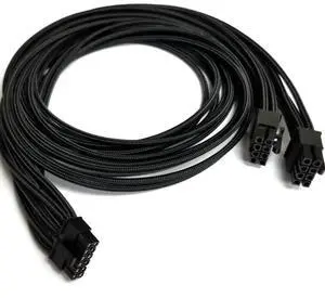 24 Inch PCIe 5.0 12VHPWR 16Pin GPU Power Cable Dual CPU 8Pin to 12+4 Modular PSU Cord 600W for RTX 3090Ti 4080 4090, Fits ASUS Seasonic Phanteks Revolt Power Supply 24 Inch PCIe 5.0 12VHPWR 16Pin GPU Power Cable Dual CPU 8Pin to 12+4 Modular PSU Cord 600W for RTX 3090Ti 4080 4090, Fits ASUS Seasonic Phanteks Revolt Power Supply