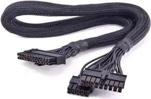 18+10 Pin to 20+4 Pin 24Pin ATX Sleeved Modular PSU Cable Custom Wiring Cord Exclusively for Seasonic X Series X-1250 X-1050 X-850 X-750 X-650 and KM3 Full Modular Power Supply Motherboard Mainboard P 18+10 Pin to 20+4 Pin 24Pin ATX Sleeved Modular PSU Cable Custom Wiring Cord Exclusively for Seasonic X Series X-1250 X-1050 X-850 X-750 X-650 and KM3 Full Modular Power Supply Motherboard Mainboard P