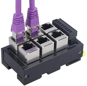 Industrial Grade Ethernet Adapter RJ45 Female Port to 8-Pin Screw Terminal Block Breakout Board DIN Rail Mountable IP Protection LAN Signal Converter for PLC Sensor Industrial Control Wiring Industrial Grade Ethernet Adapter RJ45 Female Port to 8-Pin Screw Terminal Block Breakout Board DIN Rail Mountable IP Protection LAN Signal Converter for PLC Sensor Industrial Control Wiring