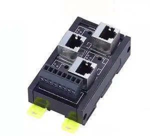 3 Port RJ45 Industrial Ethernet Breakout Adapter Triple LAN Female Jack to 8-Pin Screw Terminal Block DIN Rail Mount ESD Surge Protection Wiring Converter for PLC Industrial Control Cabinet Field Wiri 3 Port RJ45 Industrial Ethernet Breakout Adapter Triple LAN Female Jack to 8-Pin Screw Terminal Block DIN Rail Mount ESD Surge Protection Wiring Converter for PLC Industrial Control Cabinet Field Wiri