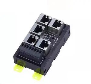 5 Port RJ45 Industrial Ethernet Breakout Adapter to 8-Pin Screw Terminal Block, DIN Rail Mount ESD Surge Protected Passive Wiring Converter for PLC Factory Automation Control Cabinet 5 Port RJ45 Industrial Ethernet Breakout Adapter to 8-Pin Screw Terminal Block, DIN Rail Mount ESD Surge Protected Passive Wiring Converter for PLC Factory Automation Control Cabinet