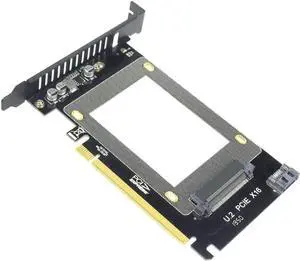 U.2 SFF-8639 to PCIe 3.0 X16 Adapter Card, NVMe & SATA U.2 SSD PCI-E Expansion Converter, Fully Compatible with Windows 7/8/10 32/64 Bit macOS and Linux Operating Systems U.2 SFF-8639 to PCIe 3.0 X16 Adapter Card, NVMe & SATA U.2 SSD PCI-E Expansion Converter, Fully Compatible with Windows 7/8/10 32/64 Bit macOS and Linux Operating Systems