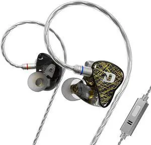 ND001 4BA+1DD Hybrid Driver In Ear Monitor IEM Earphones, HiFi Wired Audiophile Earbuds with Rich Deep Bass, Detachable Tangle-Free Audio Cable and Built-in Inline Microphone ND001 4BA+1DD Hybrid Driver In Ear Monitor IEM Earphones, HiFi Wired Audiophile Earbuds with Rich Deep Bass, Detachable Tangle-Free Audio Cable and Built-in Inline Microphone