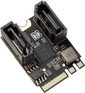 2 Ports SATA III 6Gbps to M.2 NGFF A+E Key Adapter Card with JMicron JMB582 Chip, Supports 2230 Size M.2 WiFi/Bluetooth Module 22x30mm for Desktop PC Motherboard Expansion 2 Ports SATA III 6Gbps to M.2 NGFF A+E Key Adapter Card with JMicron JMB582 Chip, Supports 2230 Size M.2 WiFi/Bluetooth Module 22x30mm for Desktop PC Motherboard Expansion