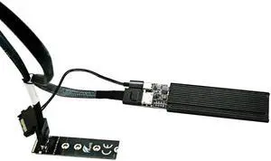 50cm M.2 NVMe PCIe 4.0 Extension Cable, NGFF M-Key SSD Extender Adapter Card with OCuLink SFF-8611 PCI-Express 4i High Speed Transmission Cord for Desktop PC DIY Chassis Modification 50cm M.2 NVMe PCIe 4.0 Extension Cable, NGFF M-Key SSD Extender Adapter Card with OCuLink SFF-8611 PCI-Express 4i High Speed Transmission Cord for Desktop PC DIY Chassis Modification