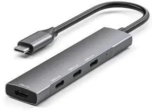 4-Port USB 3.0 USB-C Hub 5Gbps High Speed Data Transfer Portable Type-C Multiport Splitter Extension Adapter Compatible with MacBook Pro Air iPhone 15 16 XPS Chromebook and USB-C Laptops 4-Port USB 3.0 USB-C Hub 5Gbps High Speed Data Transfer Portable Type-C Multiport Splitter Extension Adapter Compatible with MacBook Pro Air iPhone 15 16 XPS Chromebook and USB-C Laptops